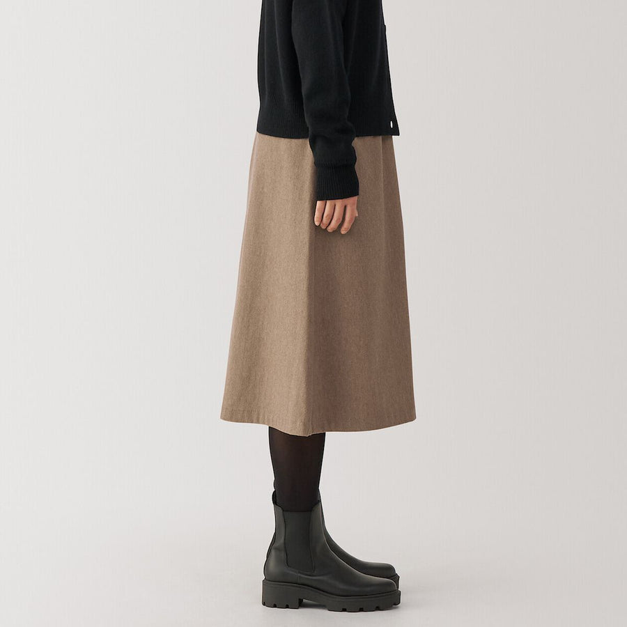 Stretch Brushed Flare Skirt