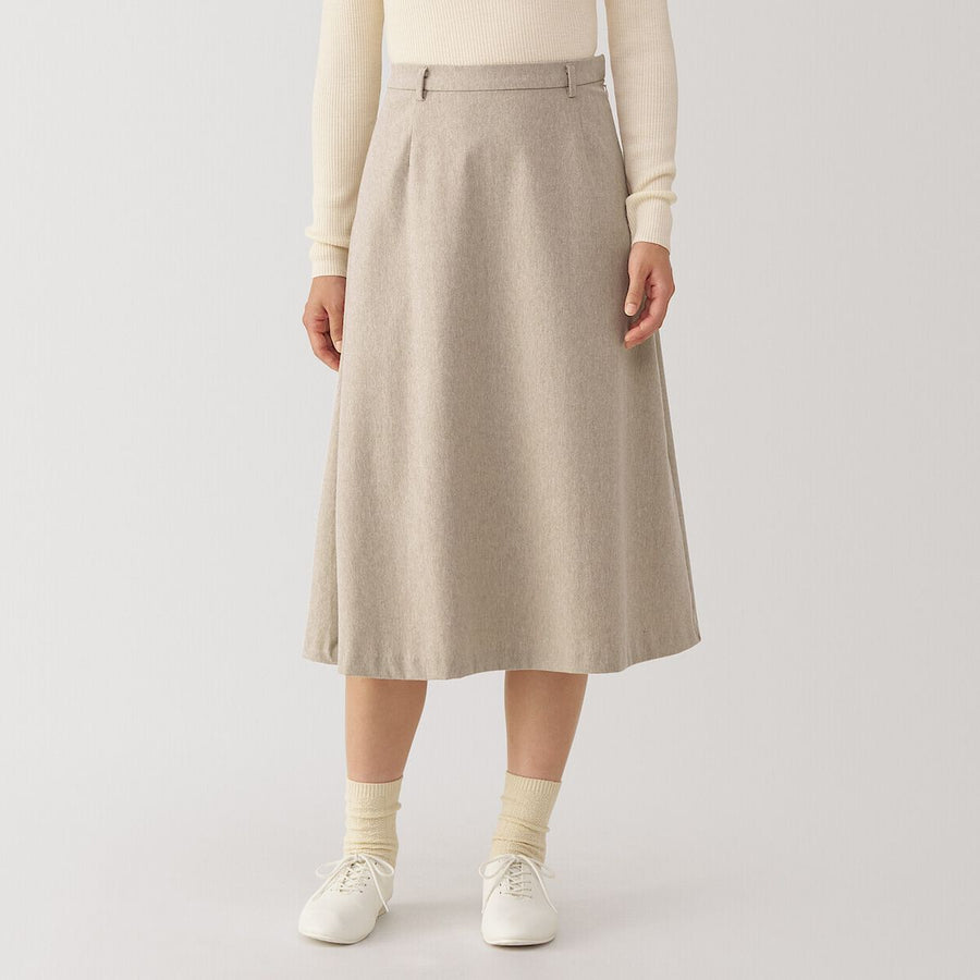 Stretch Brushed Flare Skirt