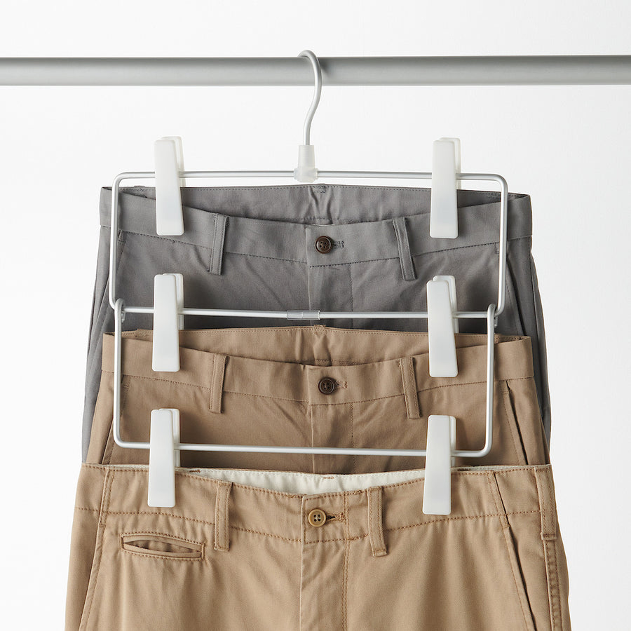 Aluminium Hanger for Pants & Skirt 3-Tier - MUJI Australia