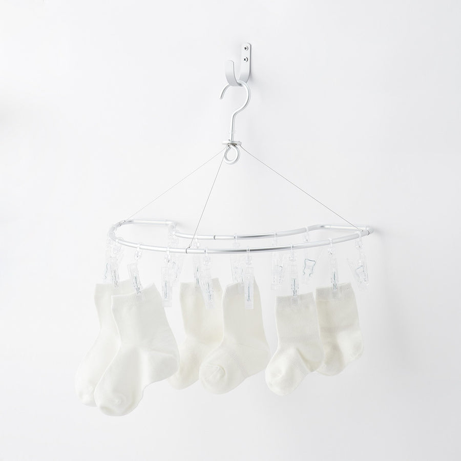 Aluminium Semi-Circle Hanger - 16 Pegs - MUJI Australia