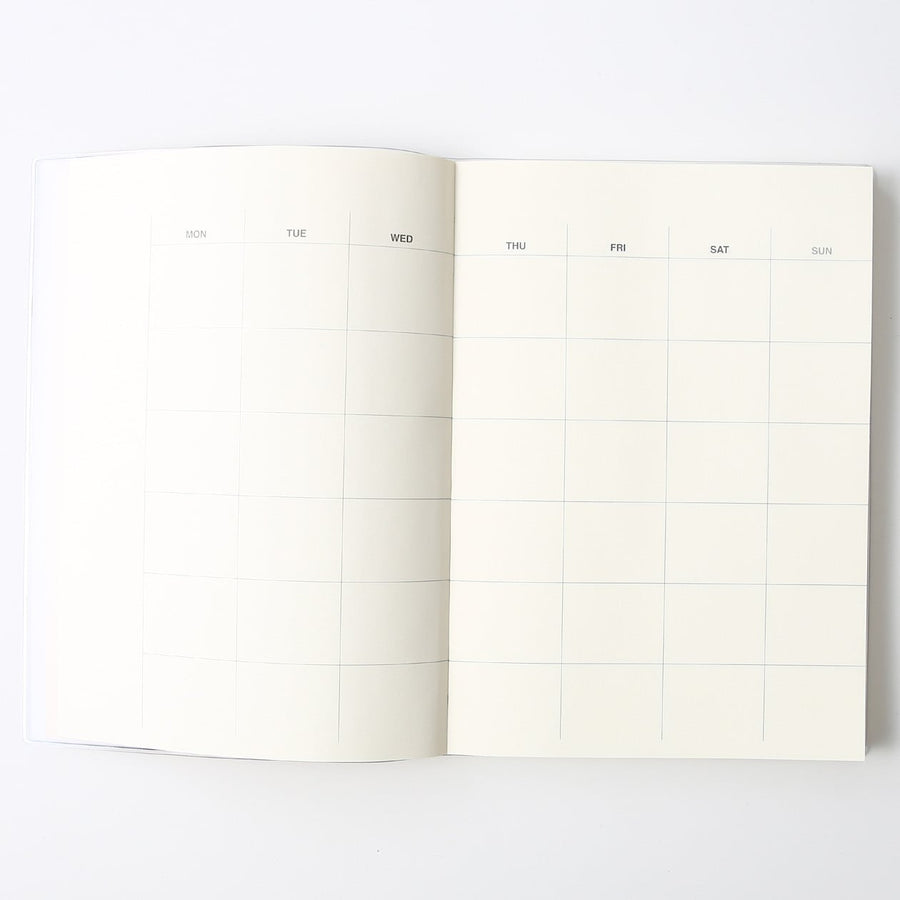 Monthly/Weekly Schedule Notebook - A5 Undated with PVC Cover - MUJI Australia