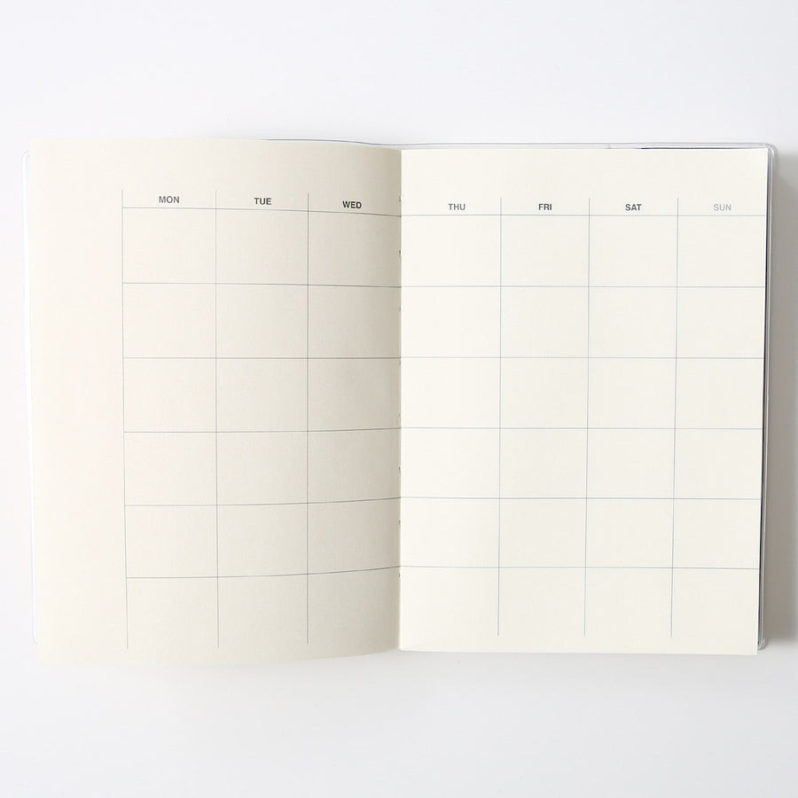 Monthly/Weekly Schedule Notebook - A6 Undated With PVC Cover - MUJI Australia