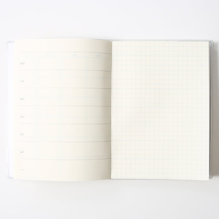 Monthly/Weekly Schedule Notebook - A6 Undated With PVC Cover - MUJI Australia