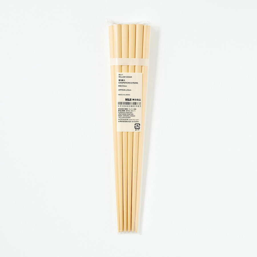 Yellow Cedar Chopsticks (5 Pairs)