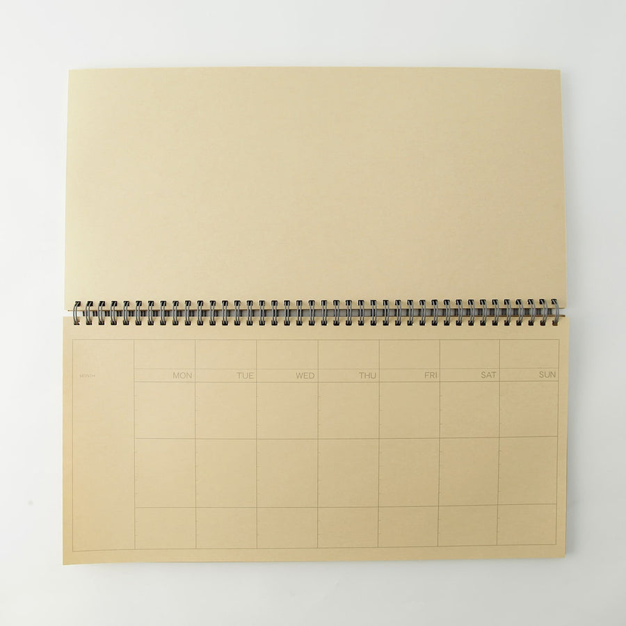 Kraft Paper Weekly Schedule Notebook - Horizontal Undated