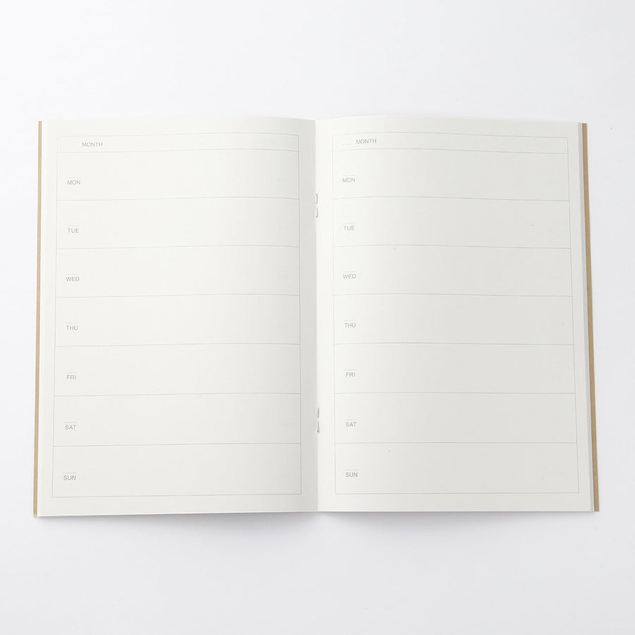 A5 Undated Weekly Schedule Notebook