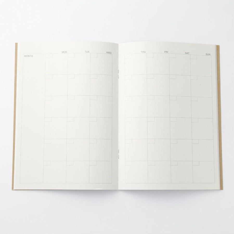 Monthly Schedule Notebook - A5 Undated - MUJI Australia