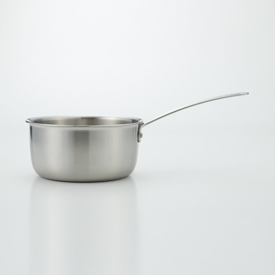 Stainless Aluminium 3-Layer Steel Saucepan (2L)