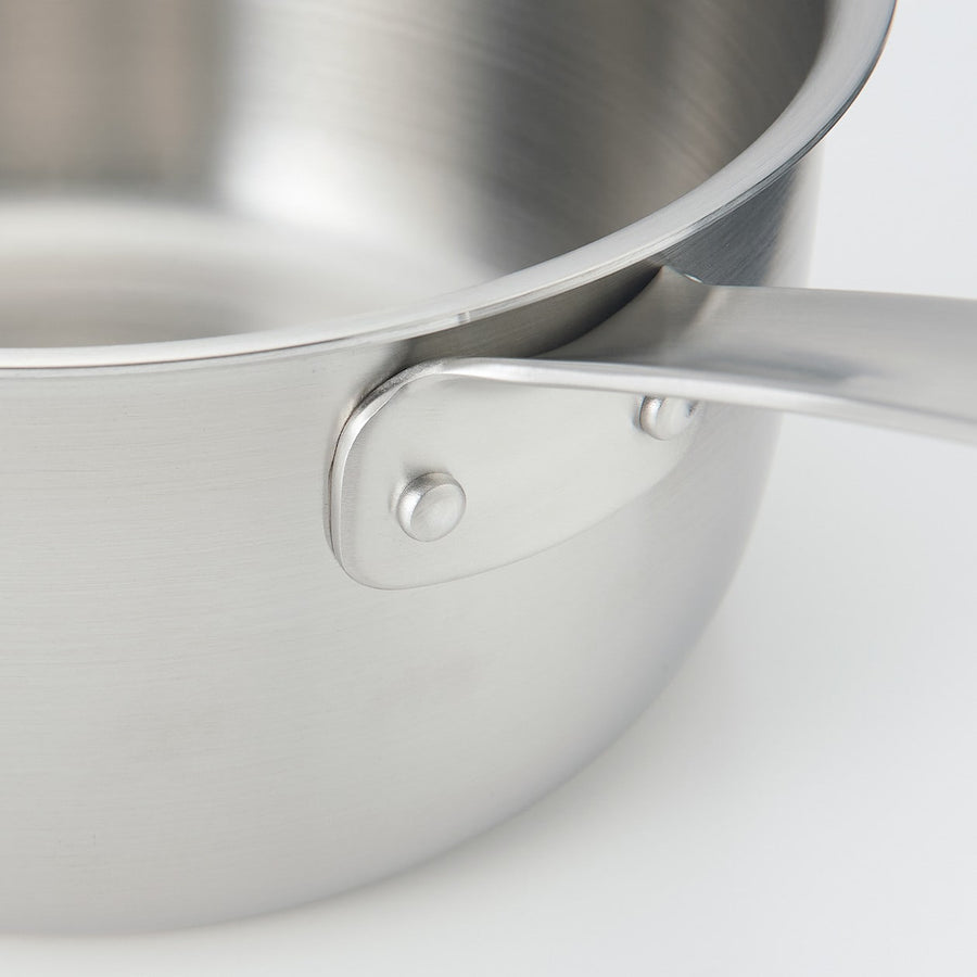 Stainless Aluminium 3-Layer Steel Saucepan (2L)