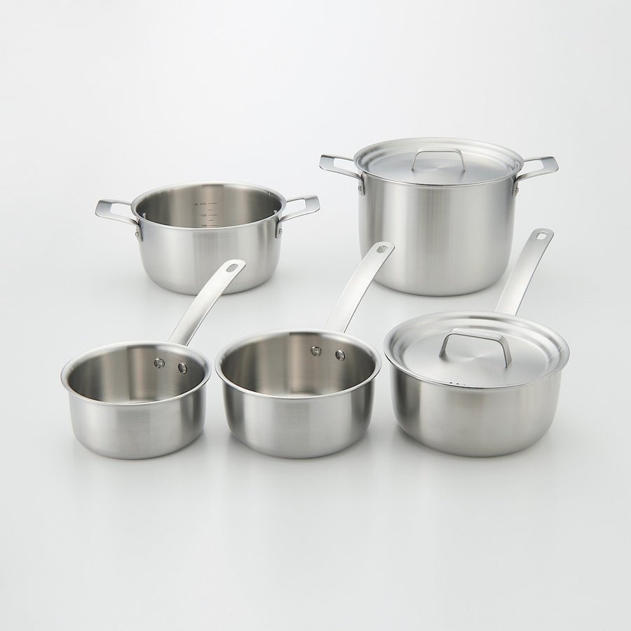 Stainless Aluminium 3-Layer Steel Saucepan (2L)