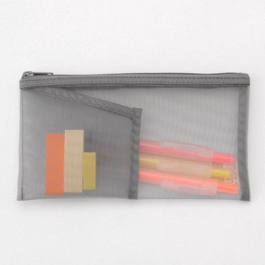 Nylon Mesh Pencil Case With Pocket - MUJI Australia