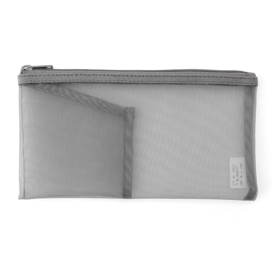 Nylon Mesh Pencil Case With Pocket - MUJI Australia