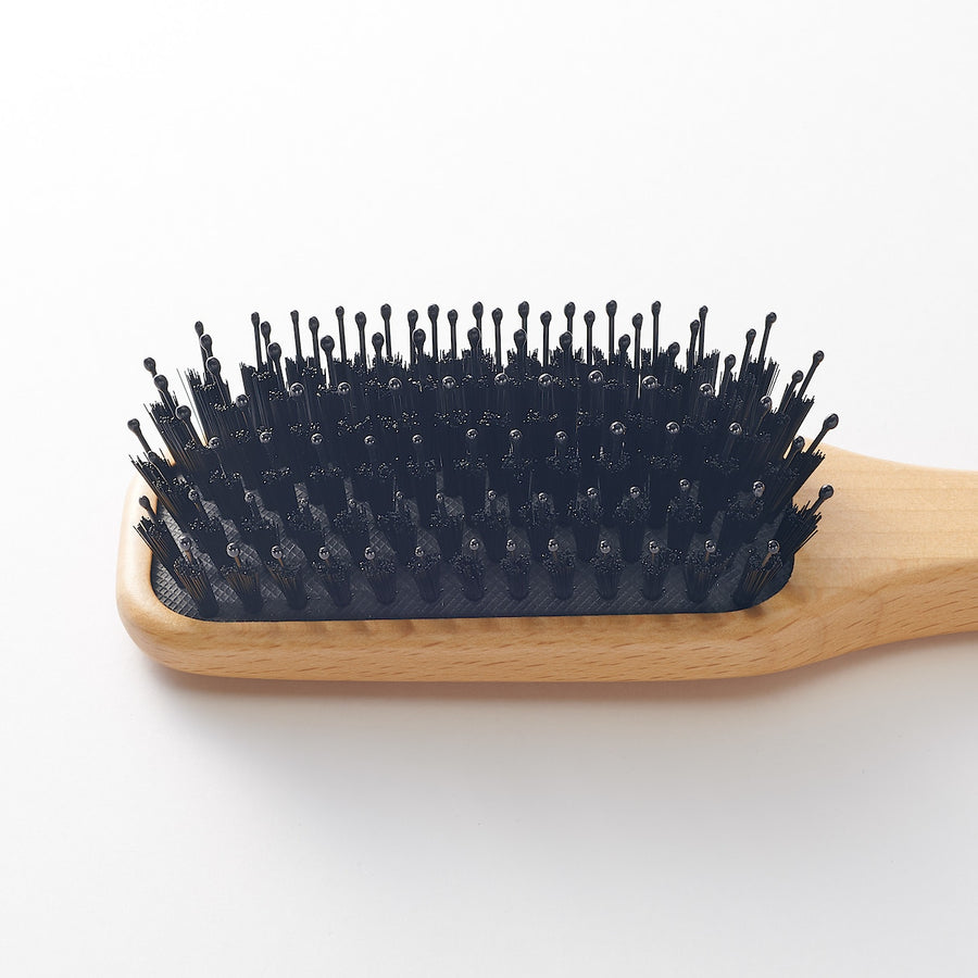 Beech Wood Mixed Bristle Hair Brush - MUJI Australia