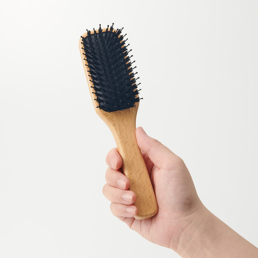 Beech Wood Mixed Bristle Hair Brush - MUJI Australia