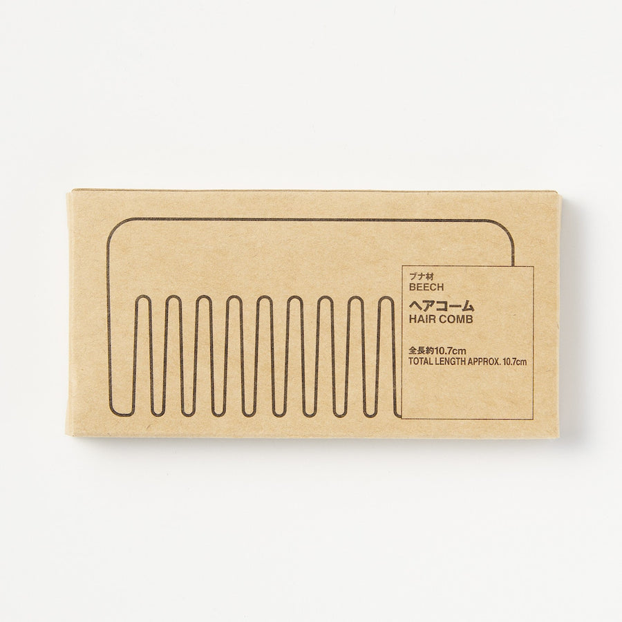 Beech Wood Wide Hair Comb - MUJI Australia