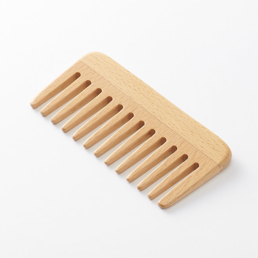 Beech Wood Wide Hair Comb - MUJI Australia