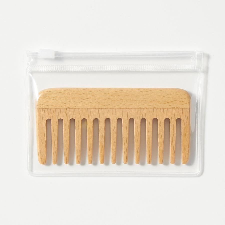 Beech Wood Wide Hair Comb - MUJI Australia