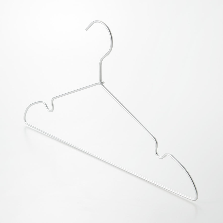 Aluminium Clothes Hanger with Notches - 42cm (3 Pack) - MUJI Australia