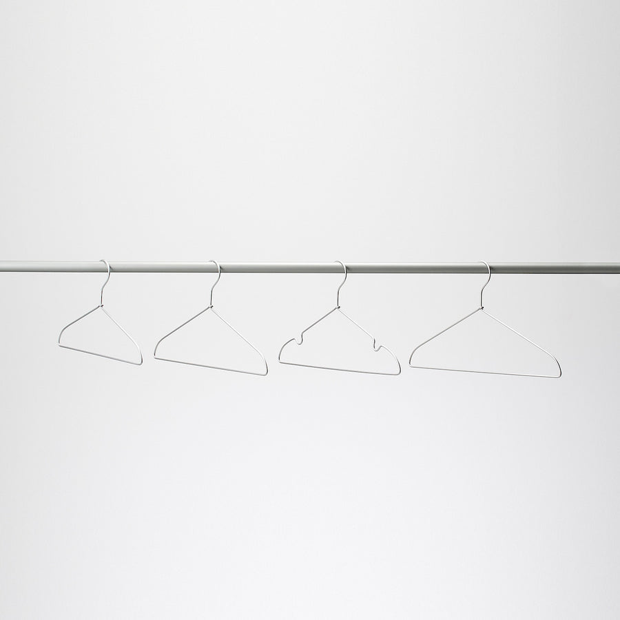 Aluminium Clothes Hanger with Notches - 42cm (3 Pack) - MUJI Australia