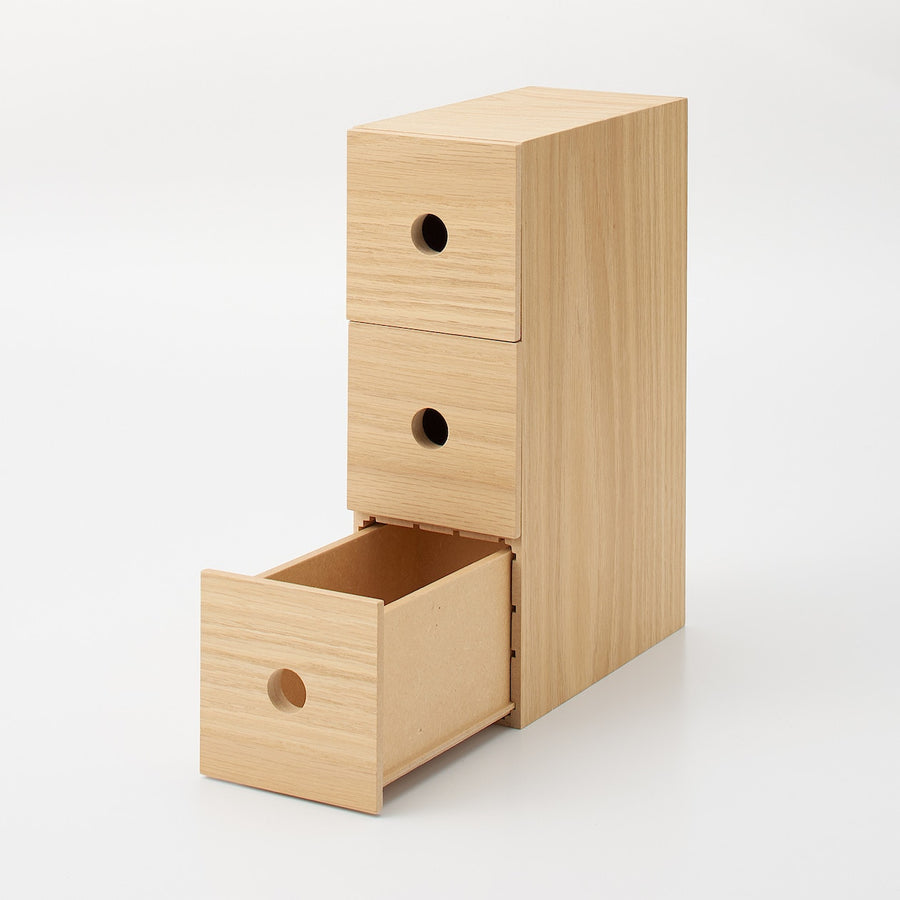 Wooden 3 Drawer Storage Unit