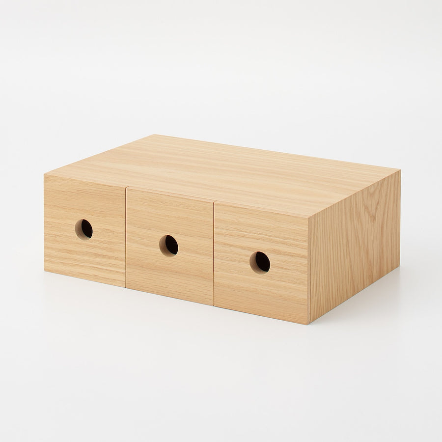 Wooden 3 Drawer Storage Unit