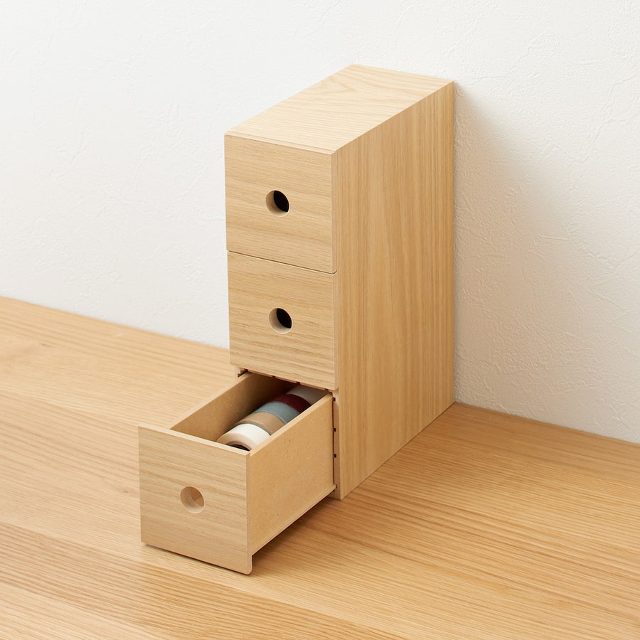 Wooden 3 Drawer Storage Unit