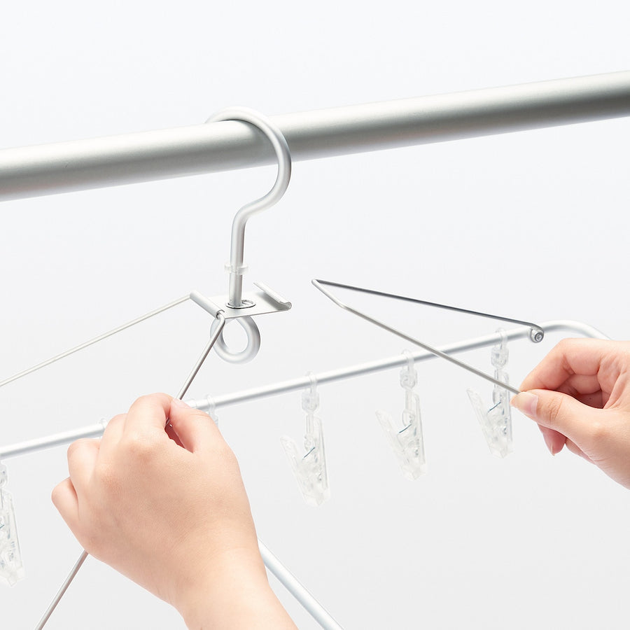 Aluminium Square Hanger - 24 Pegs - MUJI Australia