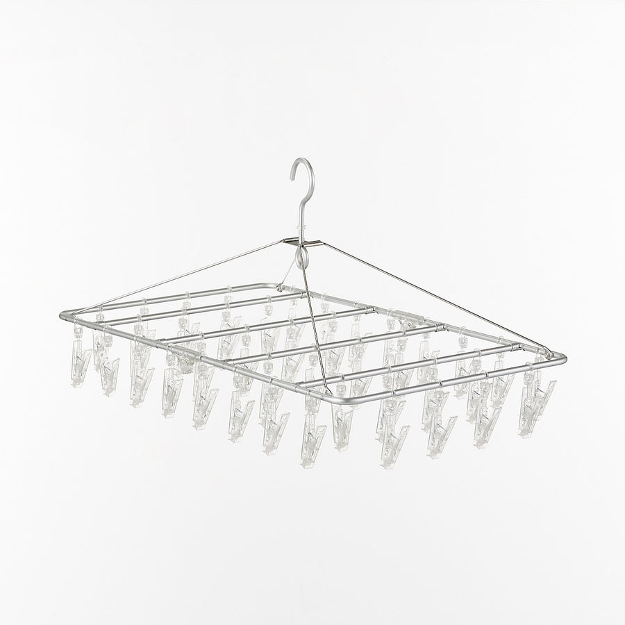 Aluminium Square Hanger - 40 Pegs - MUJI Australia