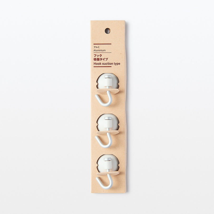 Aluminium Hook - Suction Cup Type (Small, 3 Pack) - MUJI Australia