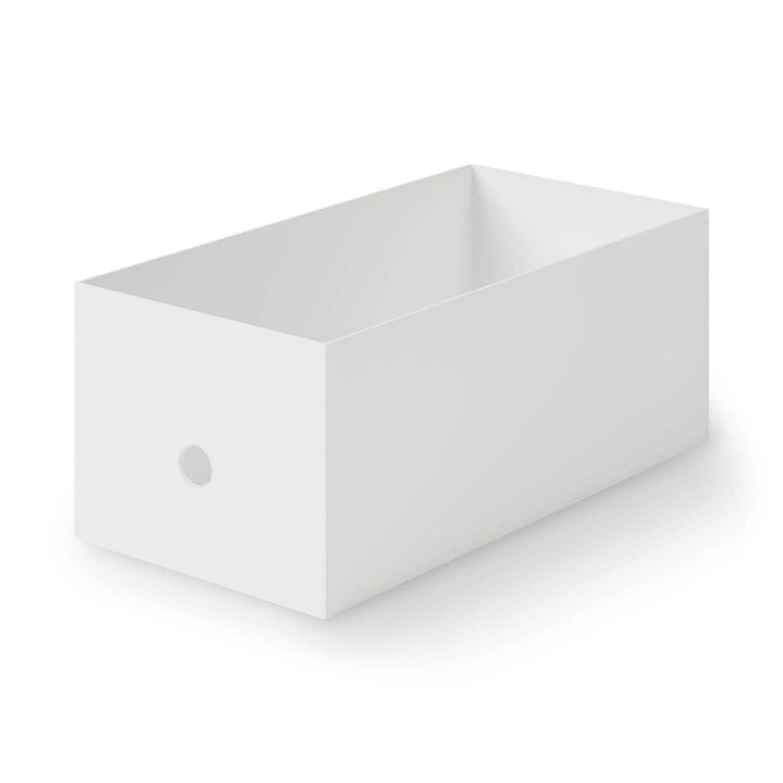 Polypropylene File Box - White Grey 1/2 Wide