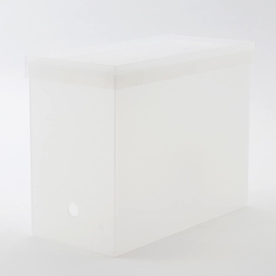 Castor-Attachable Lid For Wide PP File Box - Clear - MUJI Australia