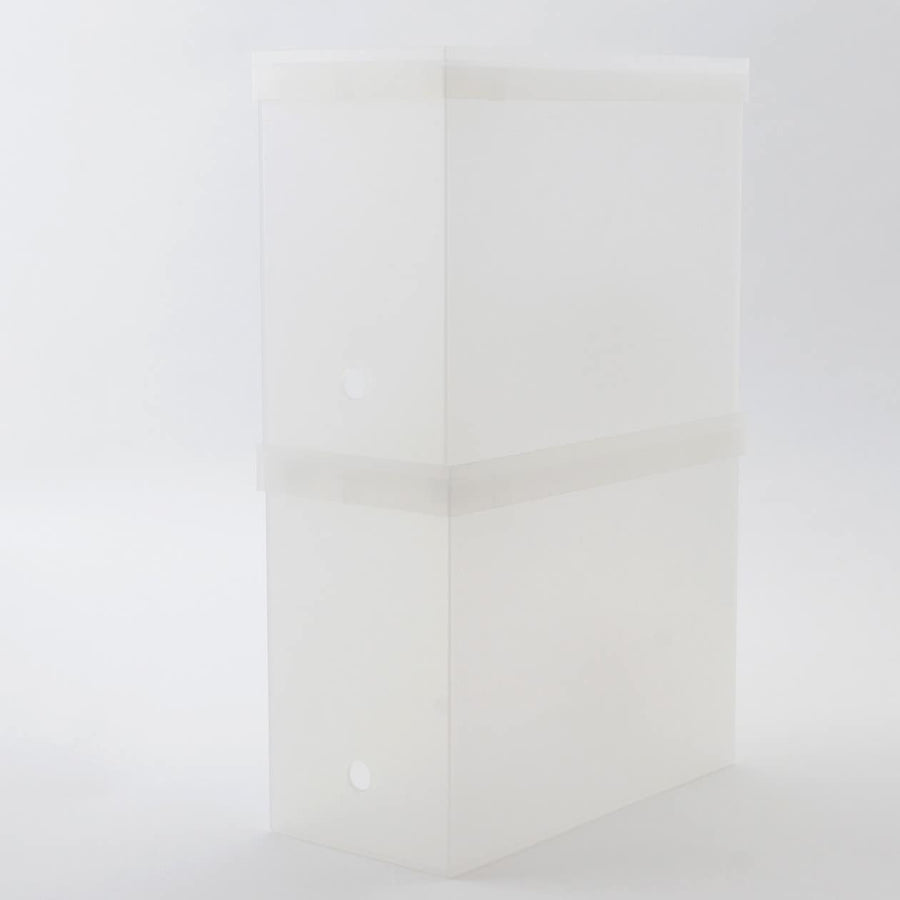 Castor-Attachable Lid For Wide PP File Box - Clear - MUJI Australia