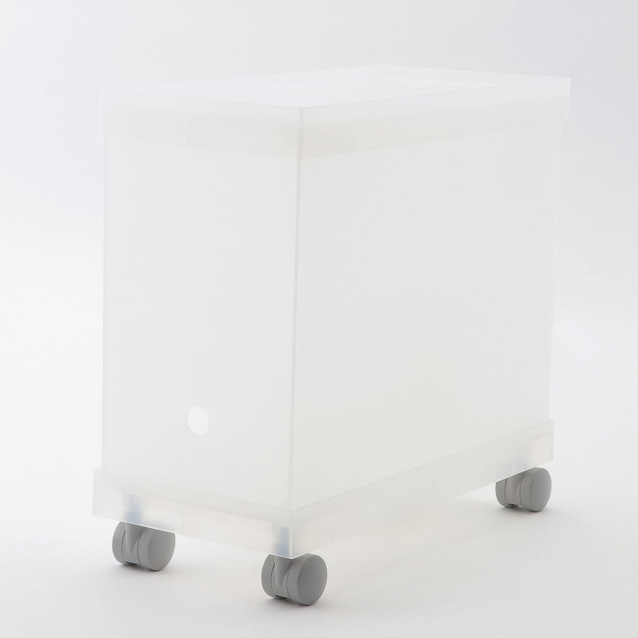 Castor-Attachable Lid For Wide PP File Box - Clear - MUJI Australia