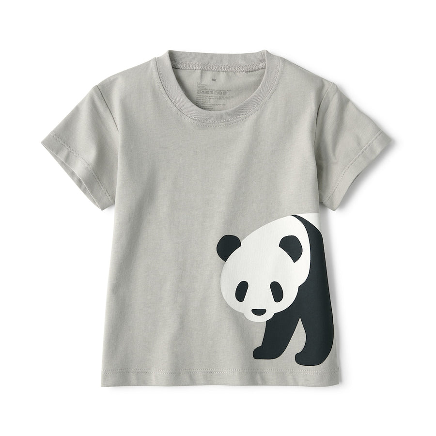 Cotton Jersey Short Sleeve Animal Print T-Shirt - Collection 4 (1-4Y) - MUJI Australia