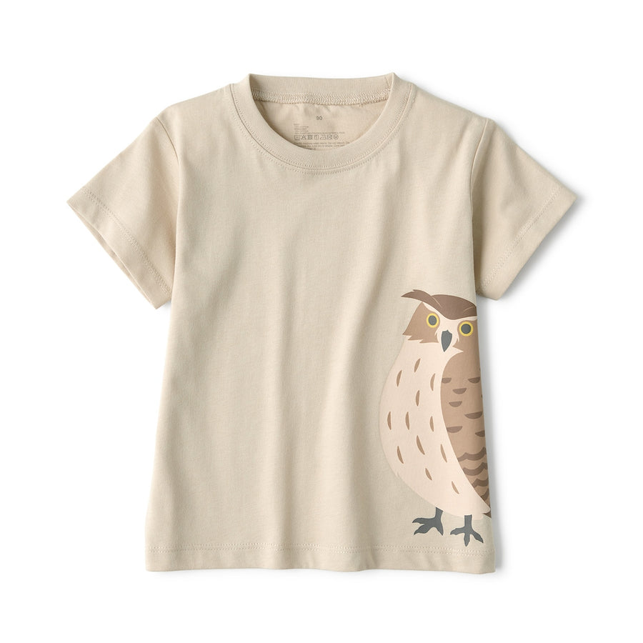 Cotton Jersey Short Sleeve Animal Print T-Shirt - Collection 4 (1-4Y) - MUJI Australia