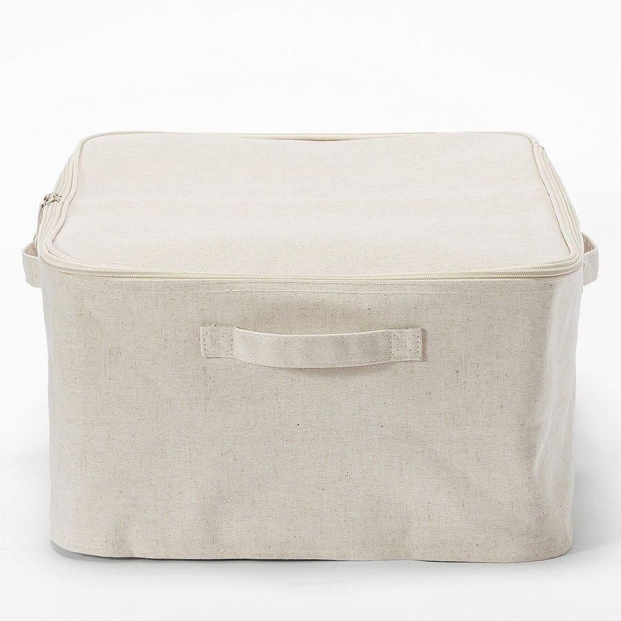 Collapsible Linen Soft Box Clothes Case - Large - MUJI Australia