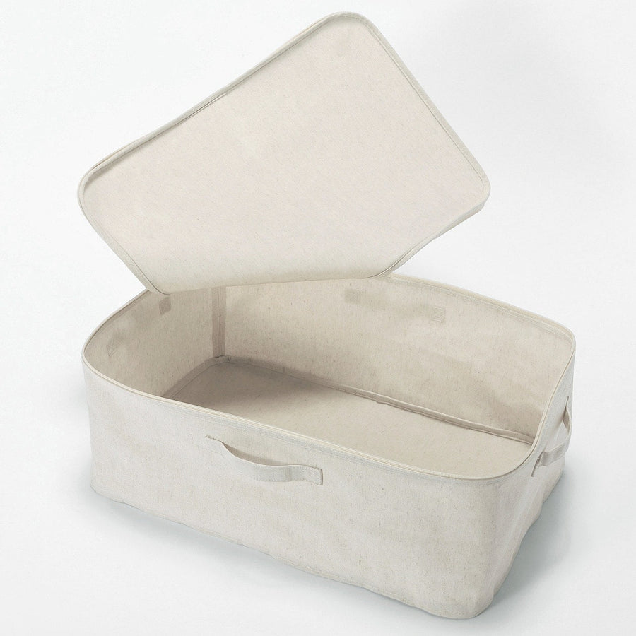 Collapsible Linen Soft Box Clothes Case - Large - MUJI Australia