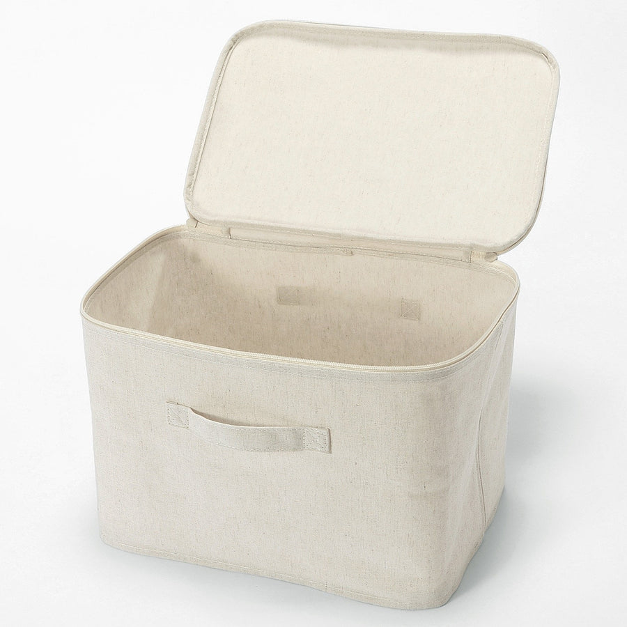 Collapsible Linen Soft Box - Rectangular - MUJI Australia