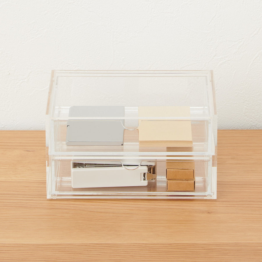 Acrylic Case 2 Drawers - MUJI Australia